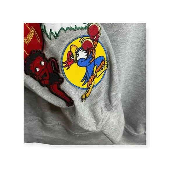 Limited Edition: new Eternal Ambitions ↯ Patch Work Hoodie ↯ Sweatshirt Grey ↯ L - Picture 10 of 16